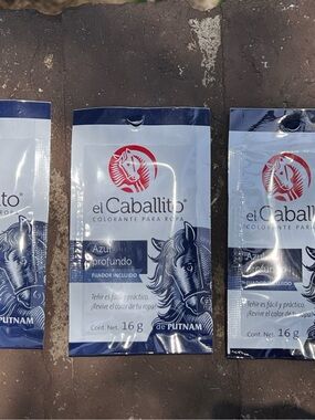 3 packets  ~ El Caballito Azul Profundo Fabric Dye Packet